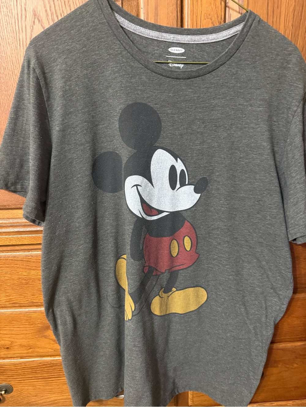 Old Navy adult Disney Mickey Mouse Gray Graphic Tee